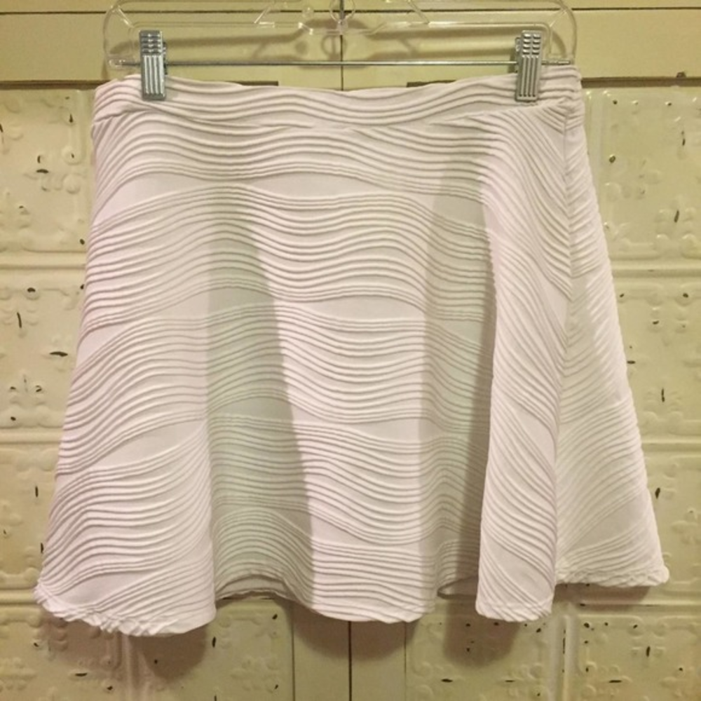 GUC Alloy Nasty Gal Sz XL White Ocean Wave Circle‎ Skirt Mini Swing